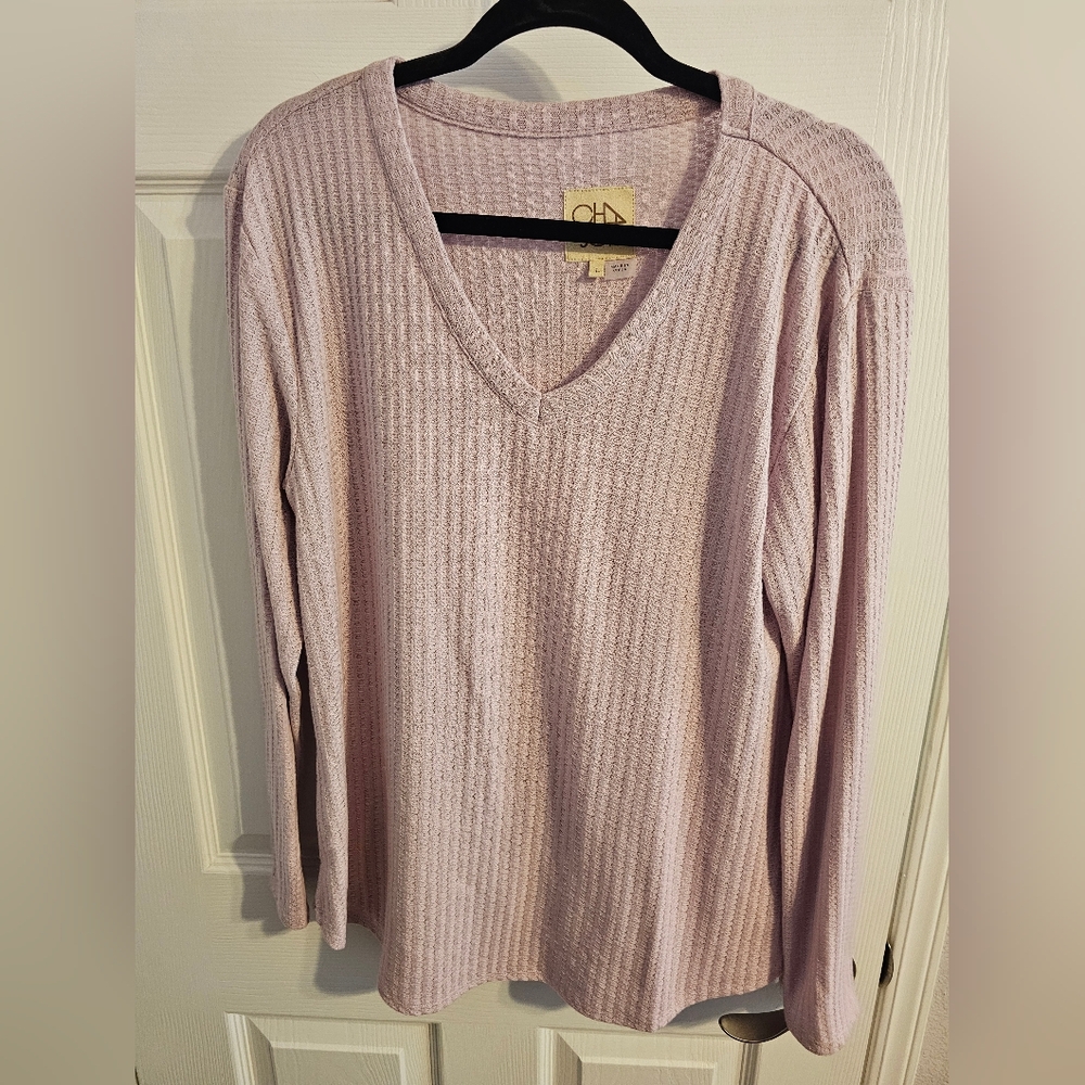 Chaser Light Purple Textured Knit Top